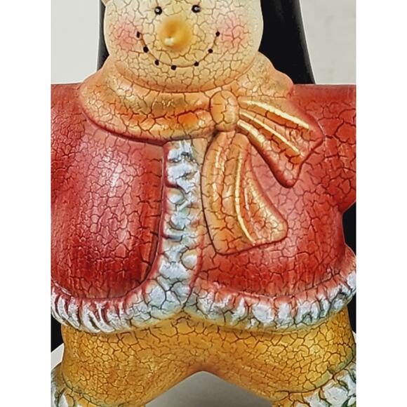 Christmas Santa Snowman Tree Ornament 5 1/2" Star Shaped Holidays 90s Holidays - Picture 3 of 15